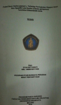 Fraksi Daun Carica Papaya L. Terhadap Peningkatan Respon Imun Non Speksifik Lele Dumbo (Clarias Gariepinus) Terinfeksi Edwardsiella Tarda