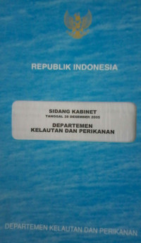 Sidang Kabinet Tanggal 28 Desember 2005 Departemen Kelautan dan Perikanan
