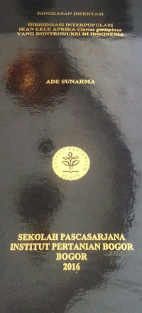 Hibridisasi Interpopulasi Ikan Lele Afrika Clarias Gariepinus yang DiIntroduksi di Indonesia