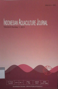 Indonesian Aquaculture JournalVolume 8 Number 1, 2013