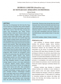 Image of BUDIDAYA LOBSTER (Panulirus sp.) DI VIETNAM DAN APLIKASINYA DI INDONESIA