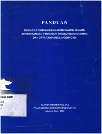 Panduan semiloka pengembangan indikator dinamis keseimbangan penduduk dengan daya dukung dan daya tampung lingkungan