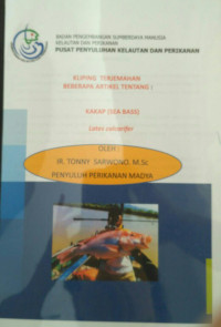 Kliping Terjemahan Beberapa Artikel Tentang : Kakap (Sea Bass)