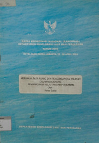 Image of Rapat Koordinasi Nasional Kebijakan Tata Ruang dan Pembangunan Wilayah dalam mendukung Pembangunan Kelautan dan Perikanan